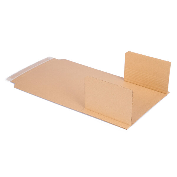 Buchverpackung BV 1: 217x155x10-50 mm, DIN A5, Braun