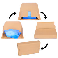 Buchverpackung in Braun mit den Maßen 217x155x50 mm, Hersteller: verpacking (Ansicht 8)