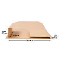 Book Packaging in Brown with dimensions 280x205x70 mm, Brand: verpacking (View 2)