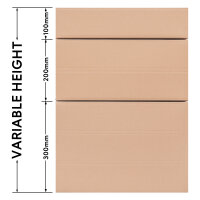 Faltkarton in Braun mit den Maßen 400x300x300 mm, FEFCO 0201, Hersteller: verpacking (Ansicht 2)