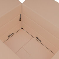 Faltkarton in Braun mit den Maßen 400x300x300 mm, FEFCO 0201, Hersteller: verpacking (Ansicht 3)