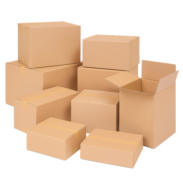 Folding cartons, single wall, brown - from 550 mm