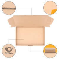 Maxi Letter Carton in Brown with dimensions 225x145x35 mm, DIN A5, FEFCO 0426, Brand: verpacking (View 5)