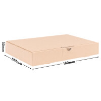 Maxi Letter Carton in Brown with dimensions 180x100x30 mm, DIN A6 / B6, FEFCO 0426, Brand: verpacking (View 1)