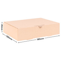 Maxibriefkarton in Braun mit den Maßen 180x130x45 mm, FEFCO 0426, Hersteller: verpacking (Ansicht 1)