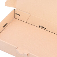 Maxibriefkarton in Braun mit den Maßen 240x160x45 mm, FEFCO 0426, Hersteller: verpacking (Ansicht 2)