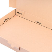 Maxi Letter Carton in Brown with dimensions 350x250x50 mm, DIN A4 / B4, FEFCO 0426, Brand: verpacking (View 2)