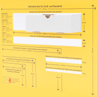 Maxi Letter Carton in White with dimensions 160x110x50 mm, DIN A6, FEFCO 0426, Brand: verpacking (View 3)