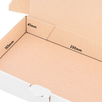 Maxi Letter Carton in White with dimensions 240x160x45 mm, DIN A5, FEFCO 0426, Brand: verpacking (View 2)