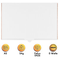 Maxi Letter Carton in White with dimensions 240x160x45 mm, DIN A5, FEFCO 0426, Brand: verpacking (View 4)