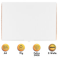 Maxi Letter Carton in White with dimensions 320x225x50 mm, DIN A4, FEFCO 0426, Brand: verpacking (View 4)