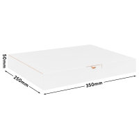 Maxibriefkarton in Weiß mit den Maßen 350x250x50 mm, FEFCO 0426, Hersteller: verpacking  (Hauptbild)