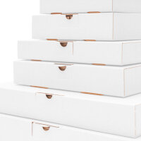 Maxi Letter Carton in White with dimensions 350x250x50 mm, DIN A4 / B4, FEFCO 0426, Brand: verpacking (View 6)