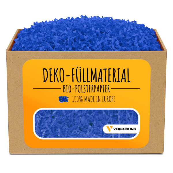 Geschenkfüllmaterial – 100% Papier in kg Blau