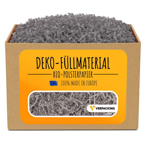 Gift packing filler cool grey — 100% recycled paper (in kilograms)
