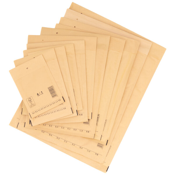 Bubble mailer from 120 to 480 mm, brown