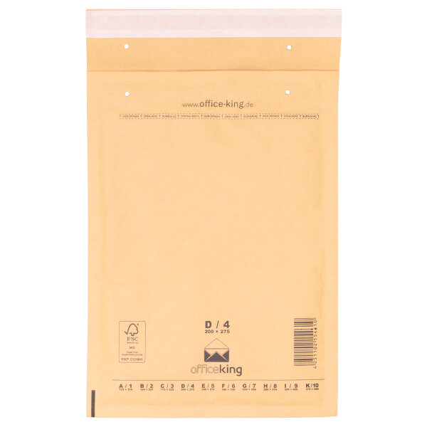 100x Luftpolstertaschen D4 200x275 mm - officeking braun