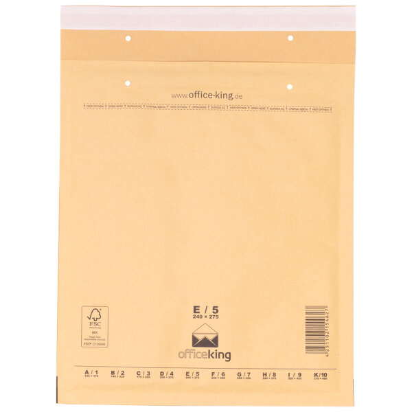 100x Luftpolstertaschen E5 240x275 mm - officeking braun