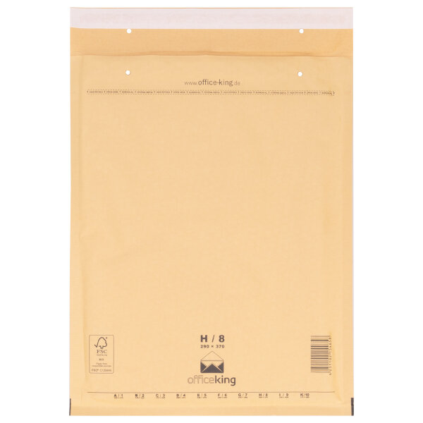 100x Luftpolstertaschen H8 290x370 mm - officeking braun
