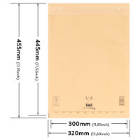 Bubble Wrap Envelope in Brown with dimensions 455x320 mm, DIN A3, Brand: officeking (View 1)