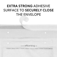 Bubble Wrap Envelope in White with dimensions 225x140 mm, DIN A6+ / C6, Brand: officeking (View 2)