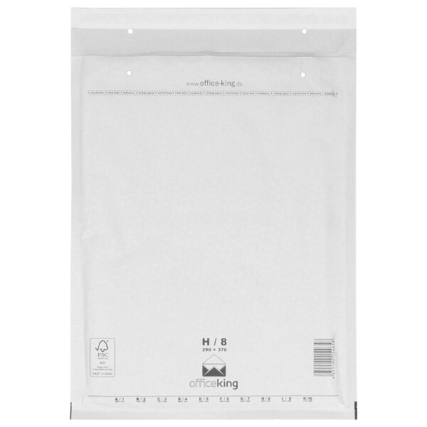 100x Luftpolstertaschen H8 290x370 mm - officeking weiß