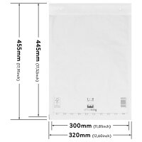 Bubble Wrap Envelope in White with dimensions 455x320 mm, DIN A3, Brand: officeking (View 1)