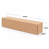 Square in Brown with dimensions 440x105x105 mm, Brand: verpacking (View 2)