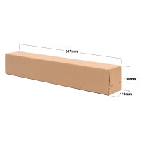 Square in Brown with dimensions 610x105x105 mm, Brand: verpacking (View 2)