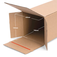 Square in Brown with dimensions 700x105x105 mm, Brand: verpacking (View 3)