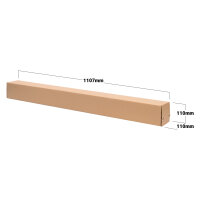 Versandhülsen in Braun mit den Maßen 1100x105x105 mm, Hersteller: verpacking (Ansicht 2)