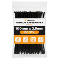 Cable tie in Black with dimensions 100 mm, Brand: verpacking  (Main Picture)