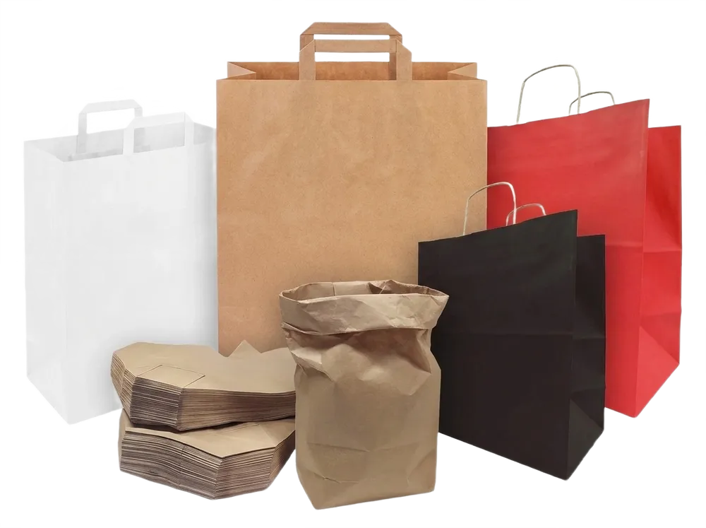 Stabile Papiertüten für Handel, Versand und Mitnahme