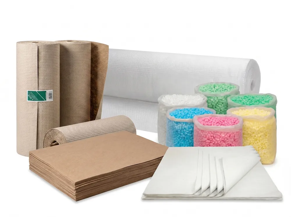 Polsterpapier zum Schutz und zur Fixierung von Ware im Karton